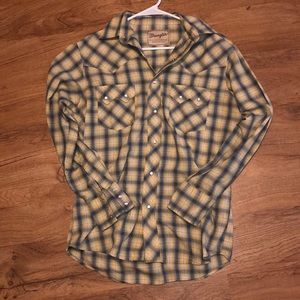 Wrangler western pearl snap long sleeve